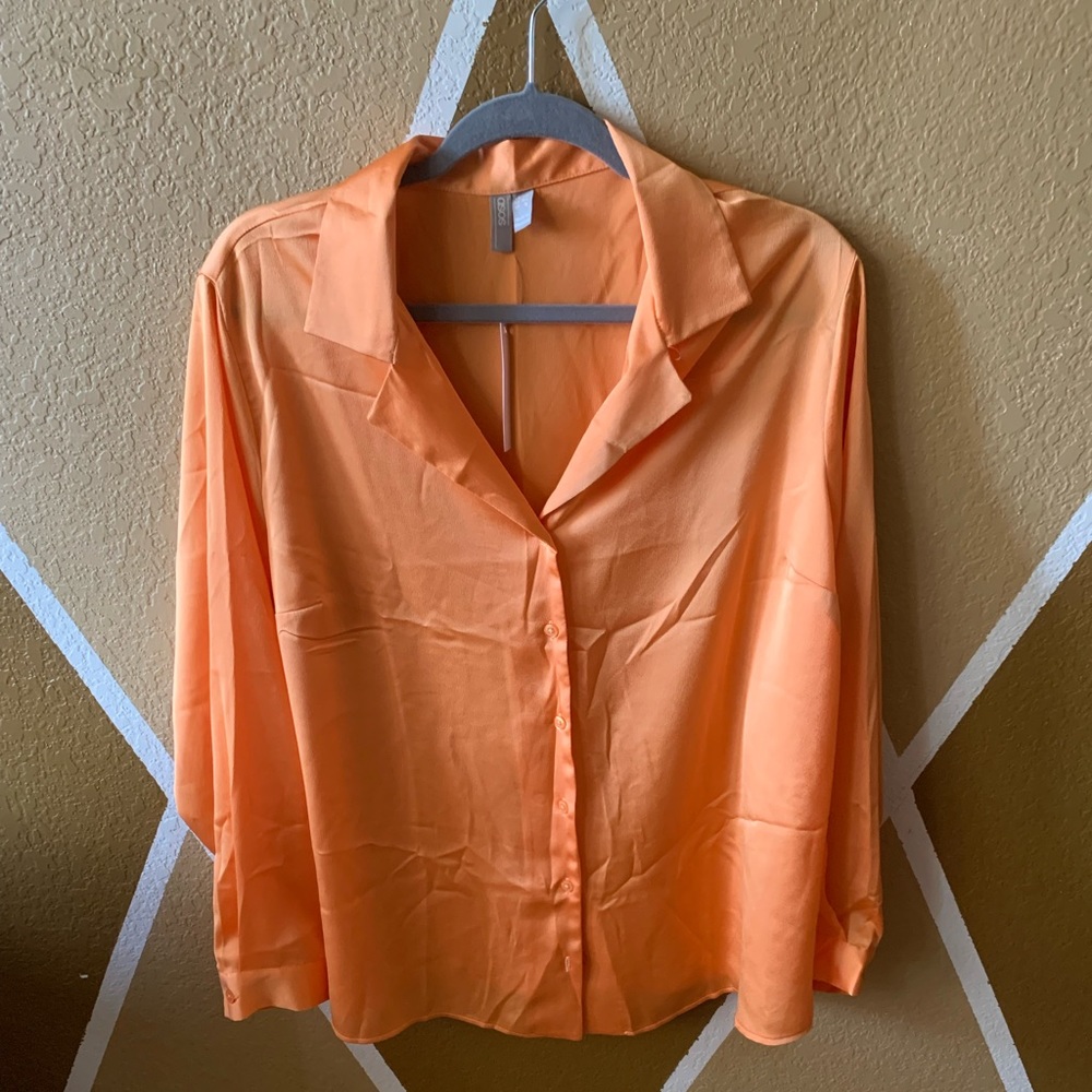 Asos Gold Button Down Blouse